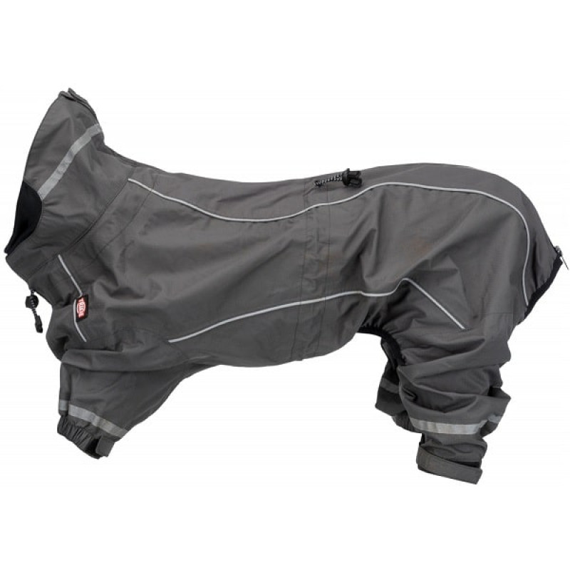 TRX 37 Vaasa rain overall, S: 40 cm, grey, Apģērbs suņiem. Lietusmētelis suņiem