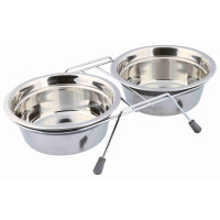 Paliknis ar blodām - Trixie Eat on Feet Bowl Set, 2*0.9l/16cm