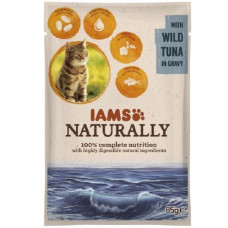 Konservēta barība kaķiem : IAMS CAT Naturally Adult Tuna in gravy 85gr.