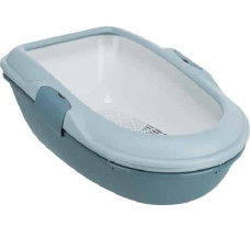 Kaķu tualete : Trixie Berto cat litter tray, with rim, separating system, 39 × 22 × 59 cm, light blue/petrol/white