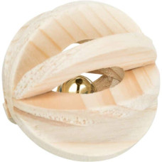 Rotaļlieta kaķiem : Trixie Slat ball with bell, wood, ø 6 cm