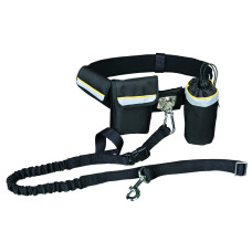 Pavada skriešanai : Trixie Waist belt with leash, belt: 60–120 cm/40 mm,  leash: 1.00–1.35 m/25 mm, black/graphite