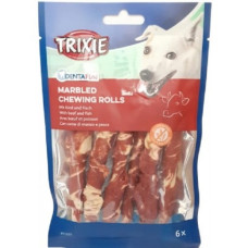 Gardums suņiem : Trixie Denta Fun Marbled Beef Chewing Rolls, 12 cm, 6gab/70 g
