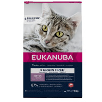 Sausā barība kaķēniem - Eukanuba CAT KITTEN GRAIN FREE Salmon 10 kg