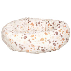 Guļvieta dzīvniekiem - Trixie Lingo bed, round, 60 × 55 cm, white/beige