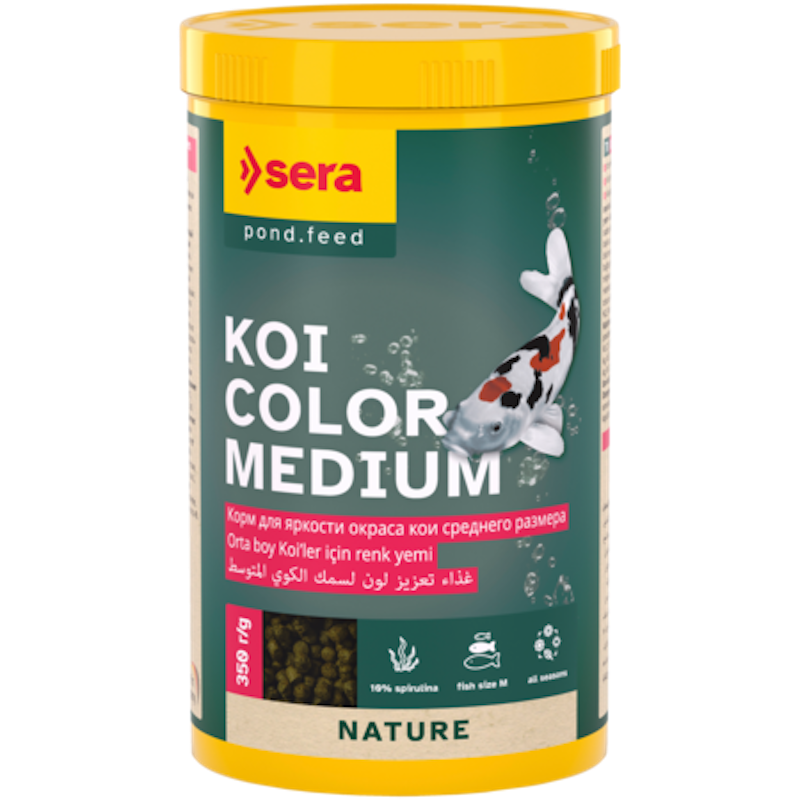 Barība dīķa zivīm - Sera KOI Color Medium, 1000ml (360g)