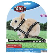 Krūšu siksna un pavada trušiem : Trixie Harness with Lead for Small Rabbits, 20 : 33cm / 8 mm, 1.25 m