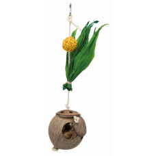 Rotaļlieta putniem : TRIXIE Coconut on sisal rope, 35 cm