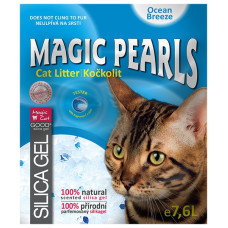 Silikona smiltis kaķu tualetei : MAGIC PEARLS Ocean Breeze 7.6 L