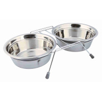 Paliknis ar blodām - Trixie Eat on Feet Bowl Set, 2*1.5l/21cm
