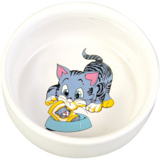 Bļoda dzīvniekiem, keramika : Trixie Ceramic Bowl, 0.3l/11cm, white