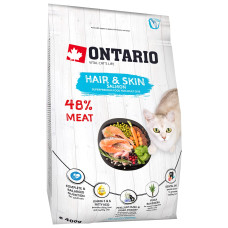 Sausā barība kaķiem - Ontario Cat Hair and Skin, 400 gr