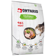 Sausā barība kaķiem - Ontario Cat Hairball, 6.5 kg