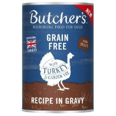 Konservi suņiem : Butchers DOG Original Recipe with turkey in Gravy  400g