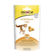Vitamīnizēta papildbarība : GimCat Multi Vitamin Tabs 40g