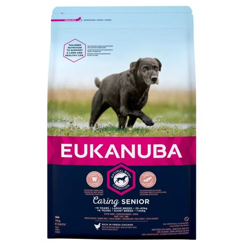 Sausa barība suņiem - Eukanuba Senior Large Breed Chicken, 3 kg