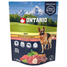 Консервы для собак - Ontario Dog Beef with vegetable  in broth, 300 g