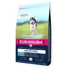 Sausa barība suņiem - Eukanuba Adult, LARGE, GRAIN FREE, Lamb and Rice, 3 kg