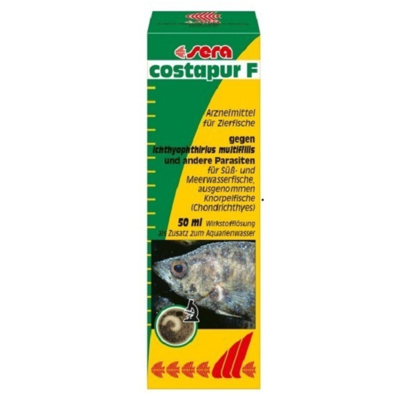 Līdzeklis pret ihtioftiriozes un citiem ādas parazītiem - Sera Costapur F 500ml